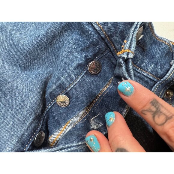 Levi's 501 cut off shorts size 29 button fly western coastal cowgirl boho - Picture 3 of 7